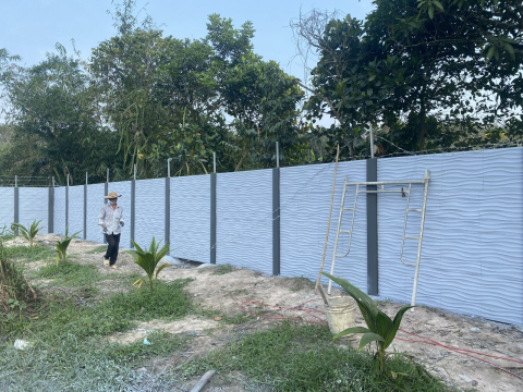 TƯỜNG RÀO 3D VÂN SÓNG - BIỆT THỰ TRẢNG BÀNG