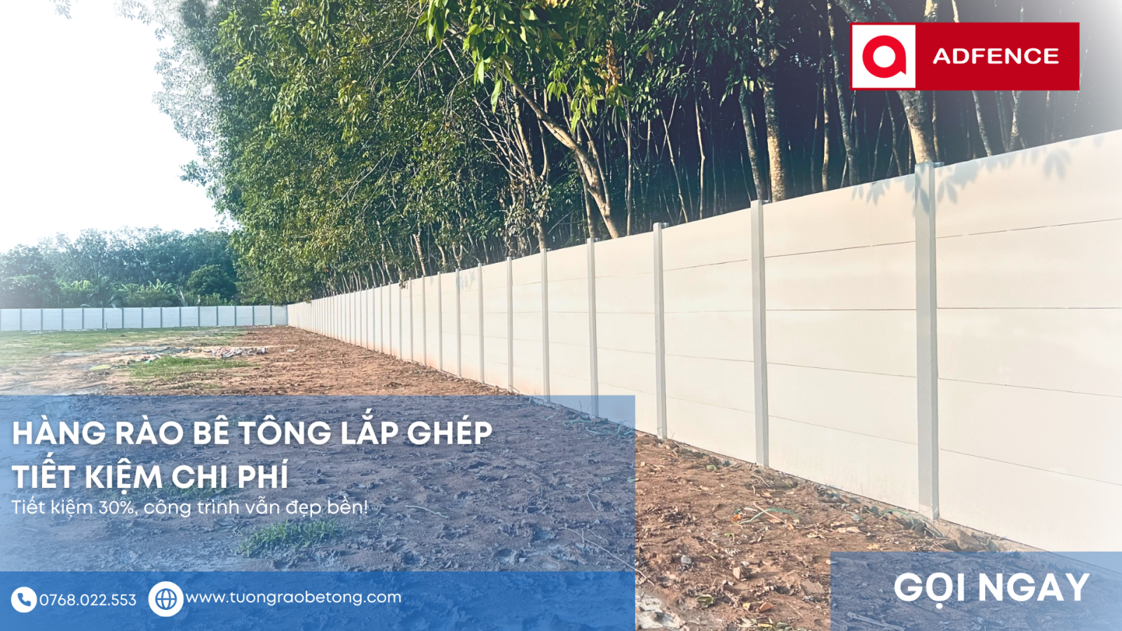 Thi công hàng rào bê tông lắp ghép giá rẻ Đồng Nai