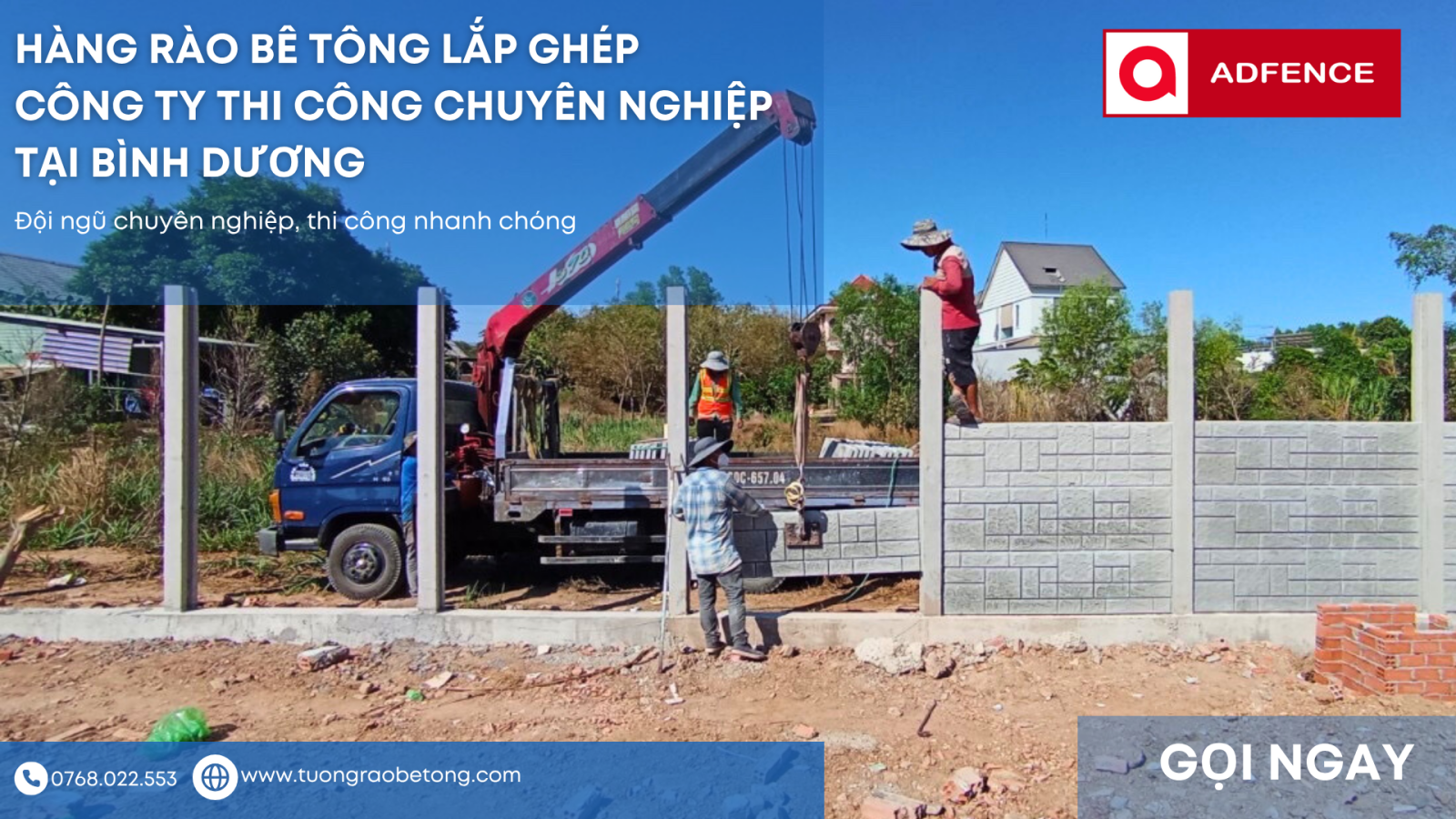 Công ty thi công Hàng rào bê tông lắp ghép Đồng Nai uy tín