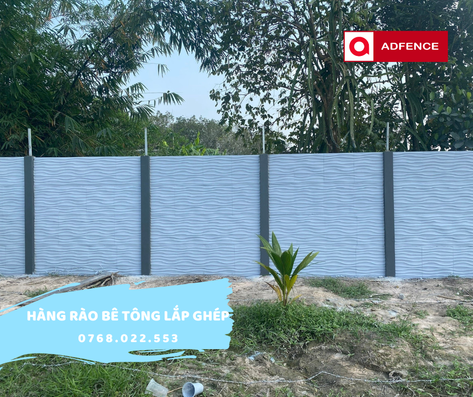 Mẫu hàng rào lắp ghép 3D vân sóng